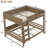 Queen Bunk Bed With Storage Shelf and Bookshelf,Wood Bunk Bed with Ladder and Guardrails,Detachable Design,Vintage brown-1838887221-1838887178