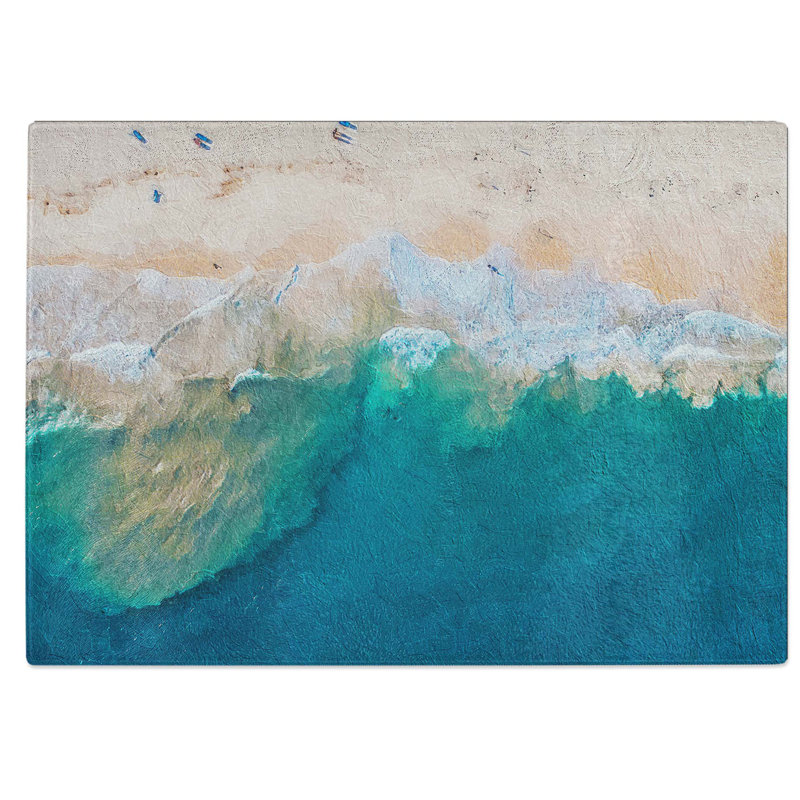 Tempered Glass Beach Punta Cana Dominican Republic Chopping Board, 28.5 cm W x 20 cm L