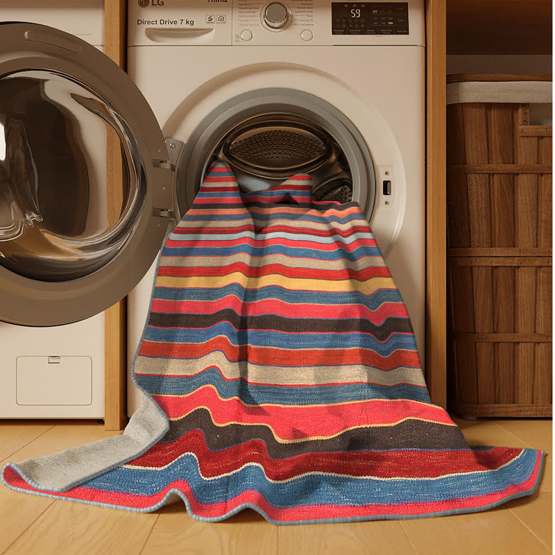 Tapis contemporain 100% lavable à la machine 1757, Rectangle 2 pi x 3 pi