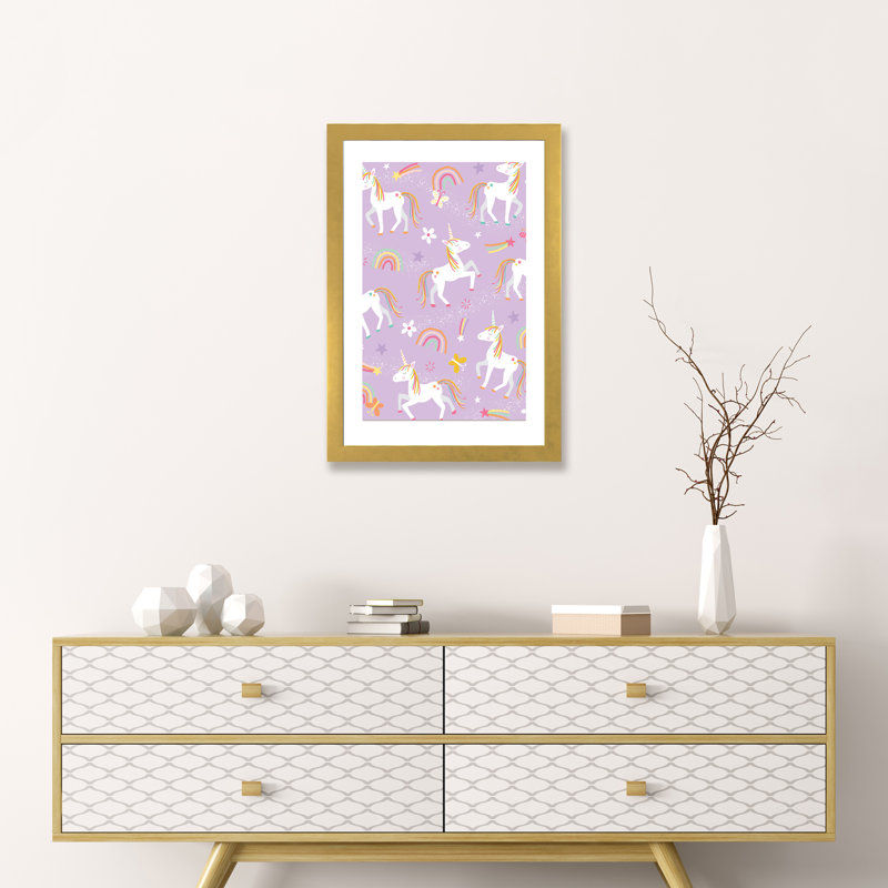 «Juvenile IV» par Lisa White boutons - impression d'art graphique, Blanc, H 24 po x l 16 po x P 1 po, Papier encadré doré