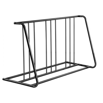 Bike Rack, Compatible with Tire Width 3 Inch/76.2 mm, 6-Bicycle Capacity, Carbon Steel Double-Sided Grid Bike Rack Stand, Freestanding Bicycle Storage Holder for Curbside, Garage, Indoor