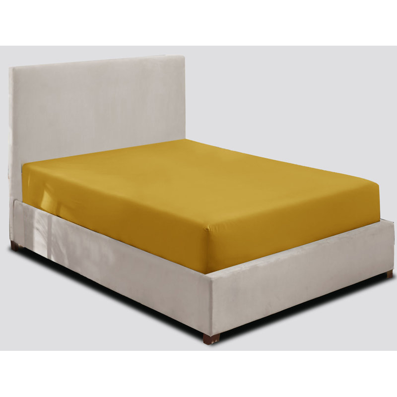Javiyon Flannel Brushed Fitted Sheet, King, Ochre