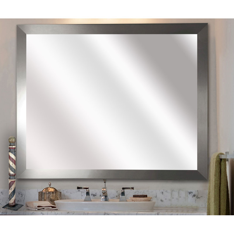 Miroir d'appoint Miami, 32 po, argent, 37 po
