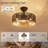 17.7" Bronze Forest Animal Silhouette Cage Ceiling Fan with Light, Reversible DC Motor & Remote-317404231