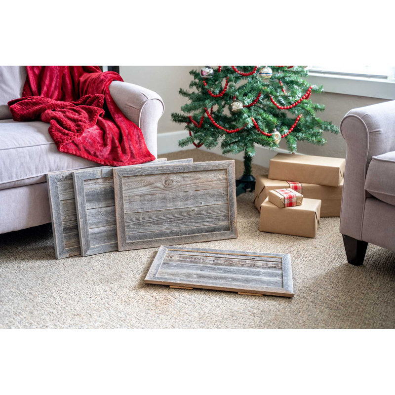 Weathered Gray Wooden Christmas Tree Collar