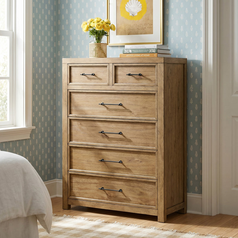 Oakland 6-Drawer Vertical Chest, Toasted Almond