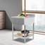Table de travail en acier inoxydable L 24 po x l 24 po