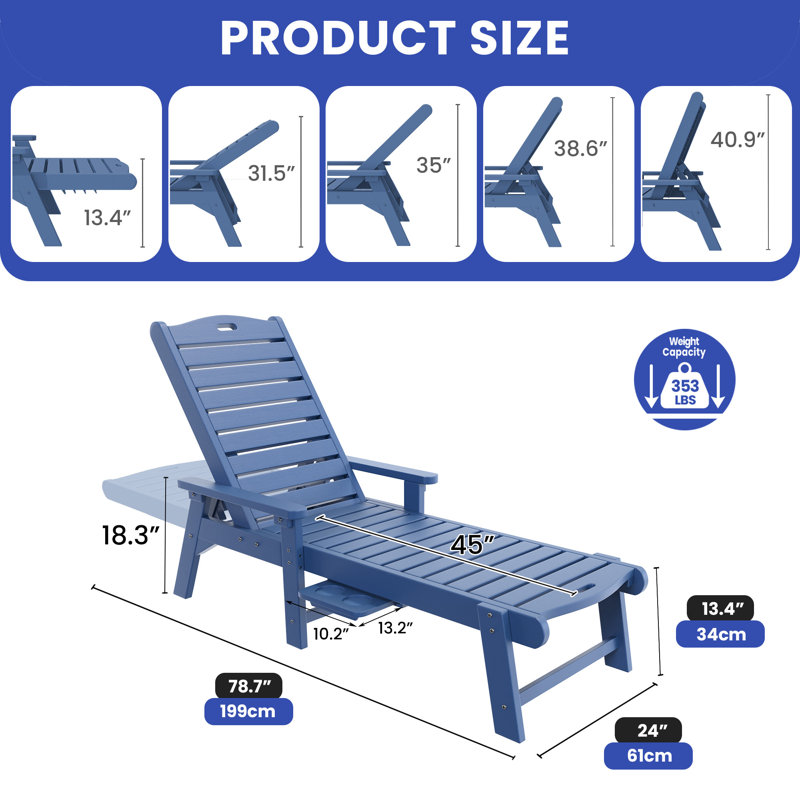 Chaise longue d'extérieur Aedin