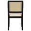 Chaise d'appoint de salle à manger en rotin noir Benson (ensemble de 2)