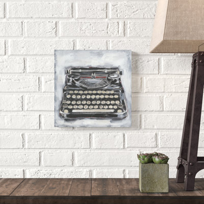 «Vintage Typewriter I», peinture sur toile