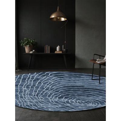 Silky Soft Plush Blue Area Rug