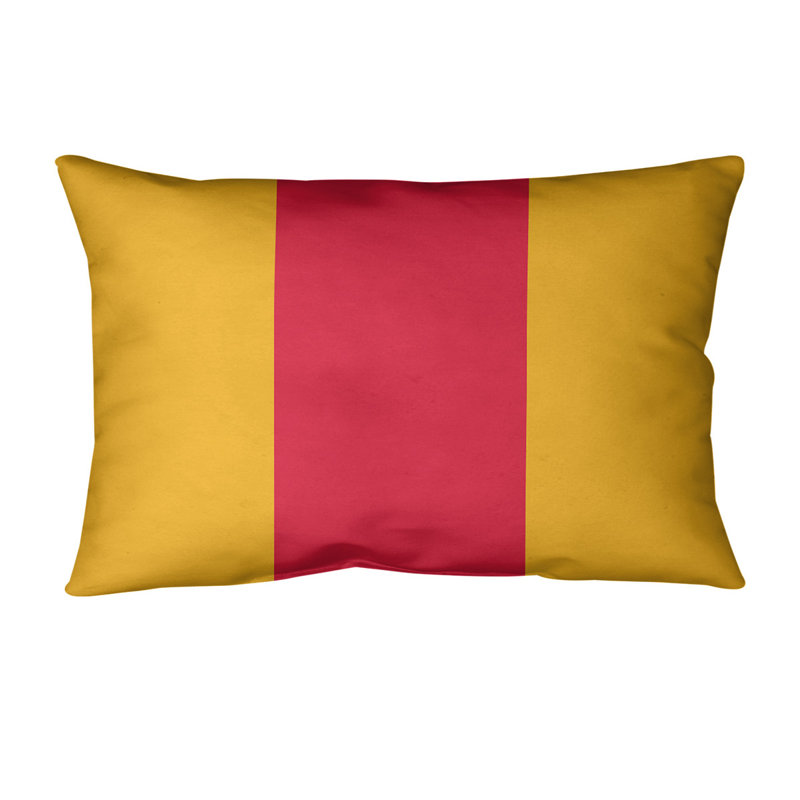 Housse de coussin lombaire Atlanta, Jaune / rose, Kansas