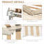 Auvent 12 'x 10' pour patio - Protégé, manivelle manuelle, structure en aluminium, tissu 280G / M, terrasse, balcon, beige et eau, blanc