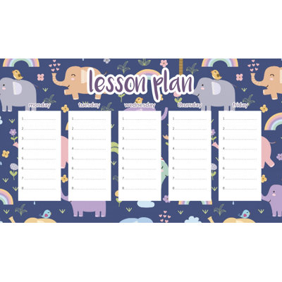 Magnetic Lesson Plan Colorful Elephants