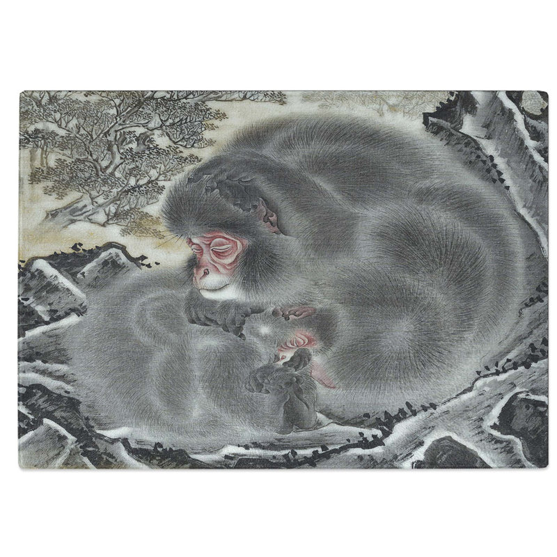 Glass Monkeys by Kawanabe Kyosai Chopping Board, 39 cm W x 28.5 cm L