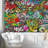 Vibrant Graffi Street Paint Peel & Stick Abstract Border-93868225