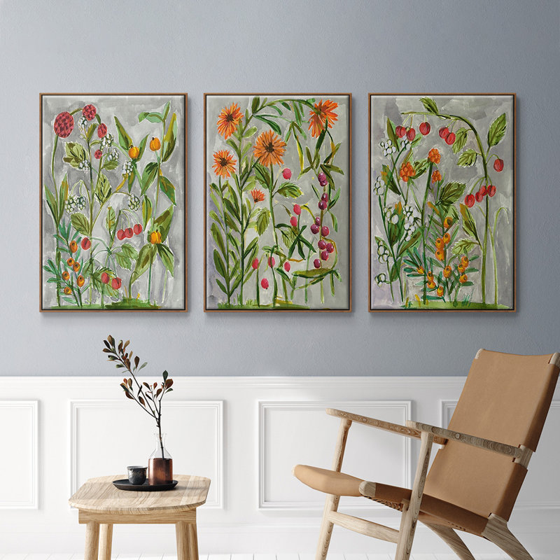 Dear Nature I, 3 pièces, Noyer, H 27 po x l 54 po