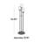 Metal Tall Floor Black Hurricane Lamp with 3 Posts and Round Base