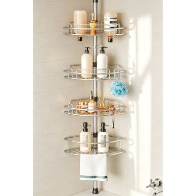 Adhesive Stainless Steel Shower Caddy