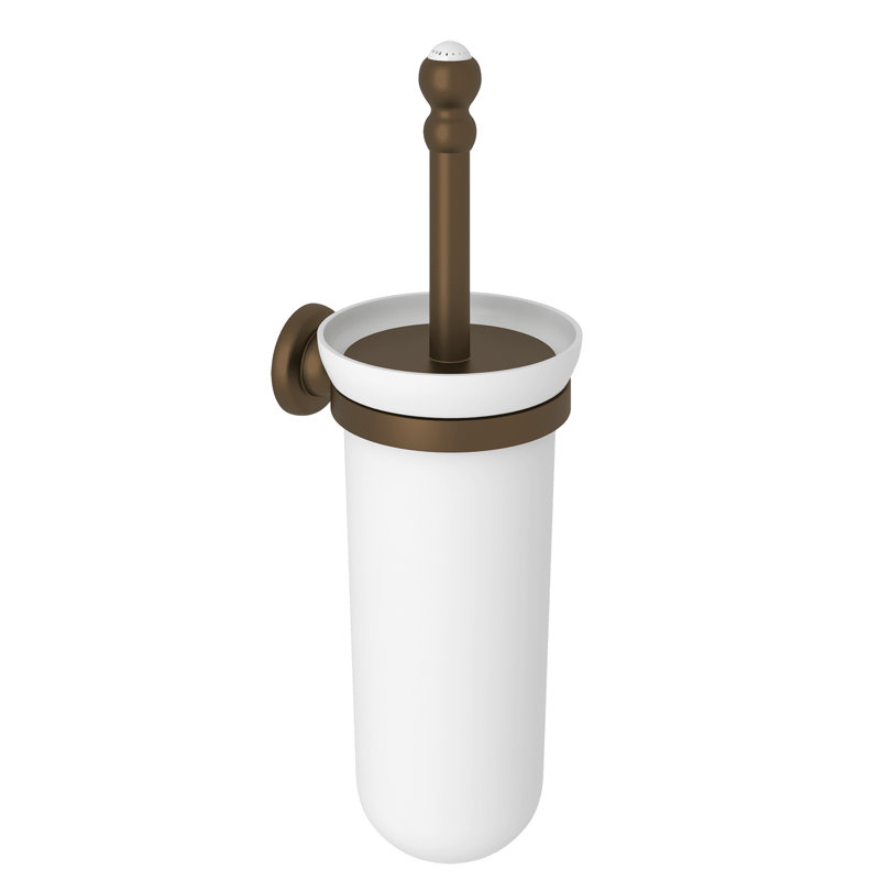 Perrin & Rowe Wall Mount Toilet Brush Holder, English Bronze