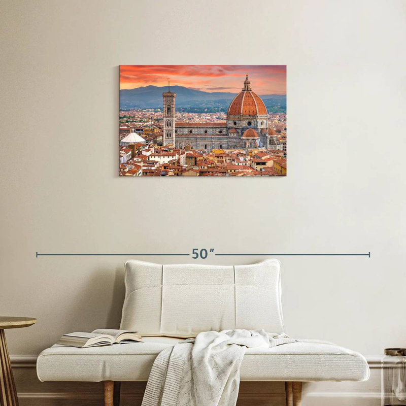 Ravi Il Duomo Florence Sunset Italy, 20" H x 30" W