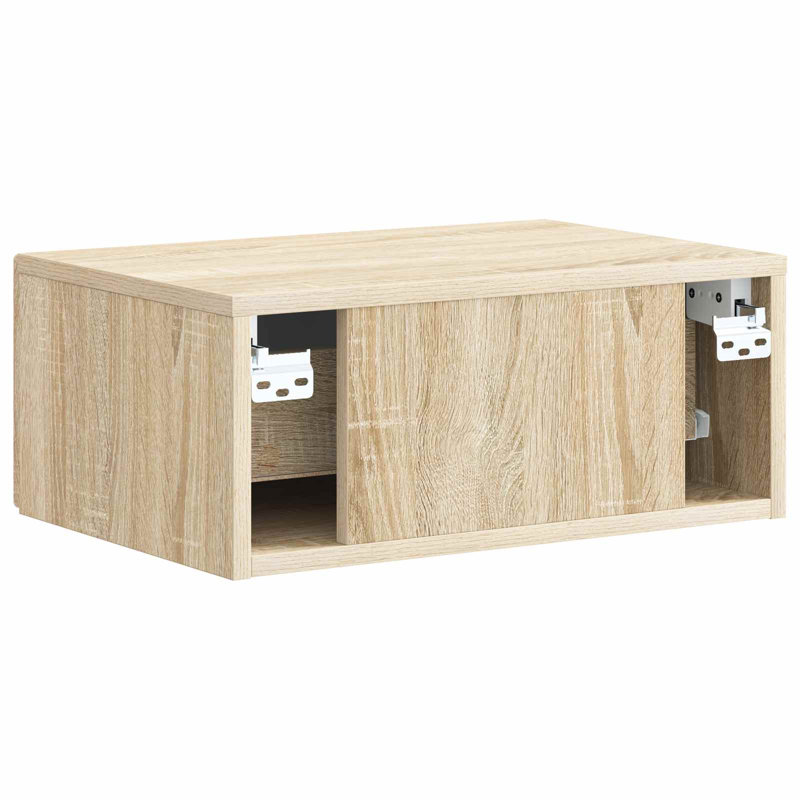 49cm W Manufactured Wood Bedside Table, Sonoma Oak