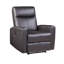 Fauteuil inclinable électrique brun en cuir fleur