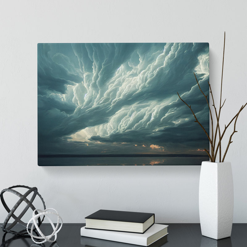 Splendorous Clouds - Wrapped Canvas Painting, 35cm H x 50cm W x 3cm D