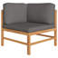 Canapé de patio carré en teck de 26 po de large avec coussins Cappelletti-522261027