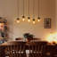 Carlile 5 - Light Kitchen Island Linear Pendant with Wood Accents