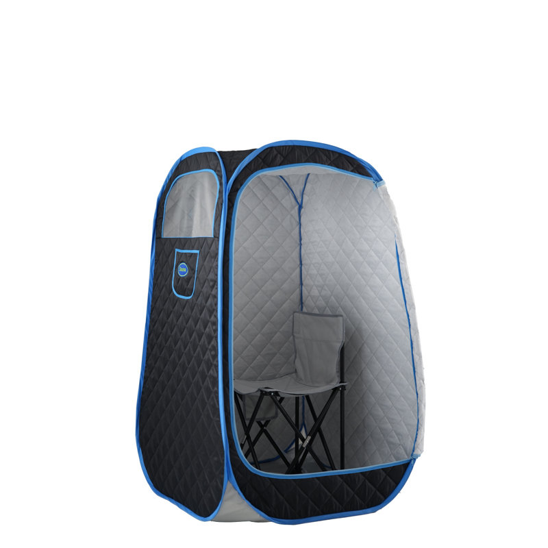Portable Folding Full Size Steam Sauna With 1000W&2.2L Steam Generator. Personal Sauna Tent For Relaxation & Spa At Home. Fast Heating. Folding Steel Rim, It's Easy To Install, With FCC Certification.