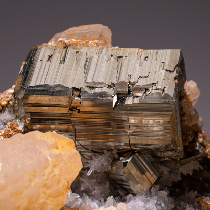 Calcite On Pyrite