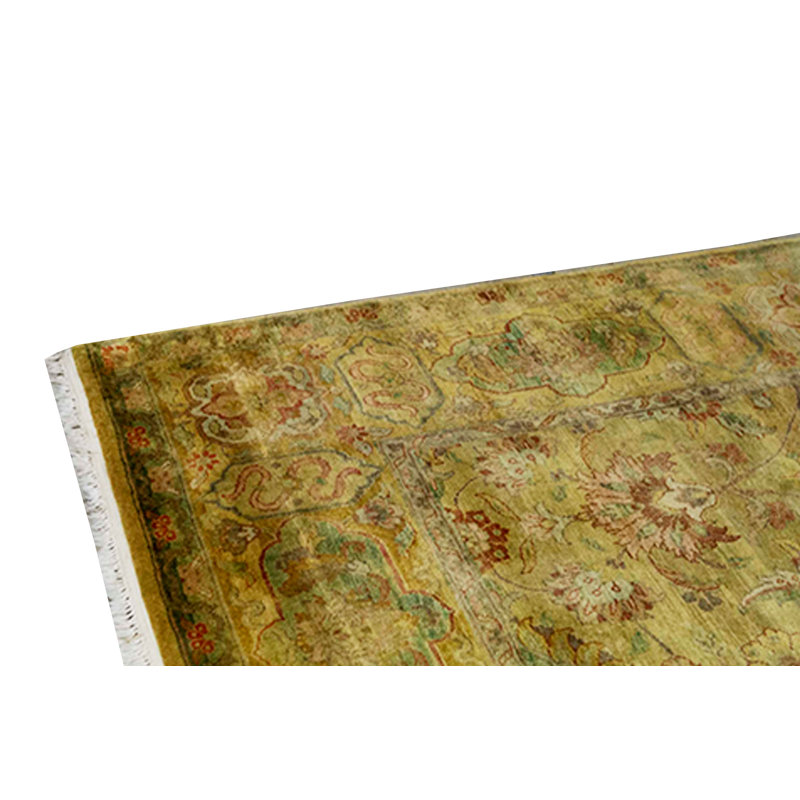 Crown Wool Oriental Area Rug in Gold