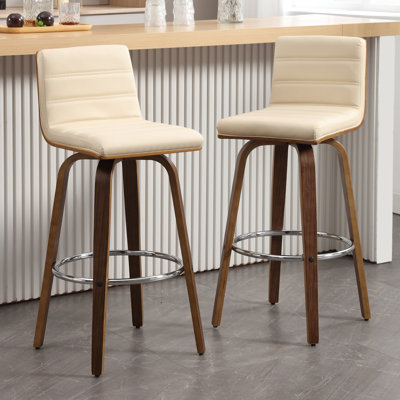 Mariea Upholstered Swivel Counter & Bar Stool