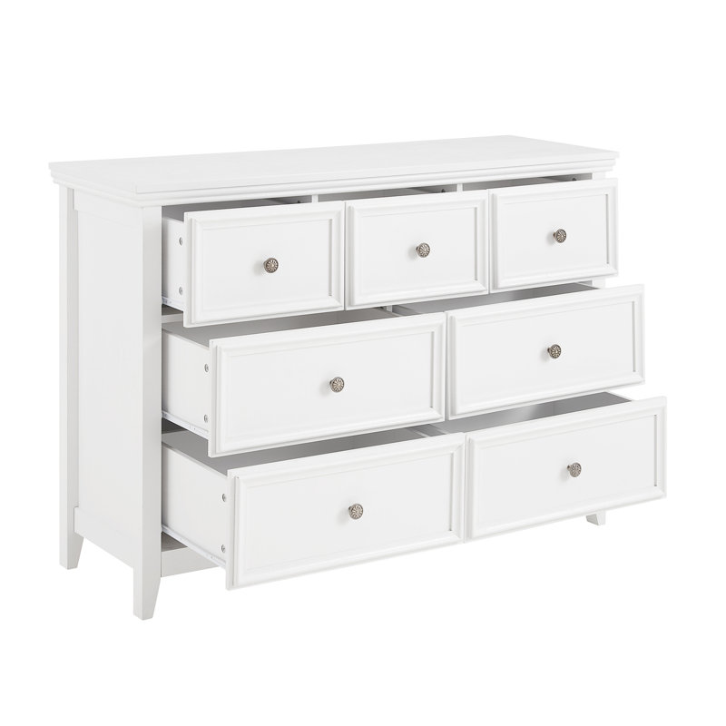 Commode 7 tiroirs Modern, Blanc