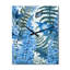 Horloge murale florale bleu vert bleu fougère I-1098361849