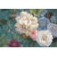 Papier peint rétro à motif floral bleu sarcelle amovible-440682328-440682329