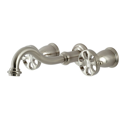 Kingston Brass Belknap Two-Handle 3-Hole Wall Mount Bathroom Faucet