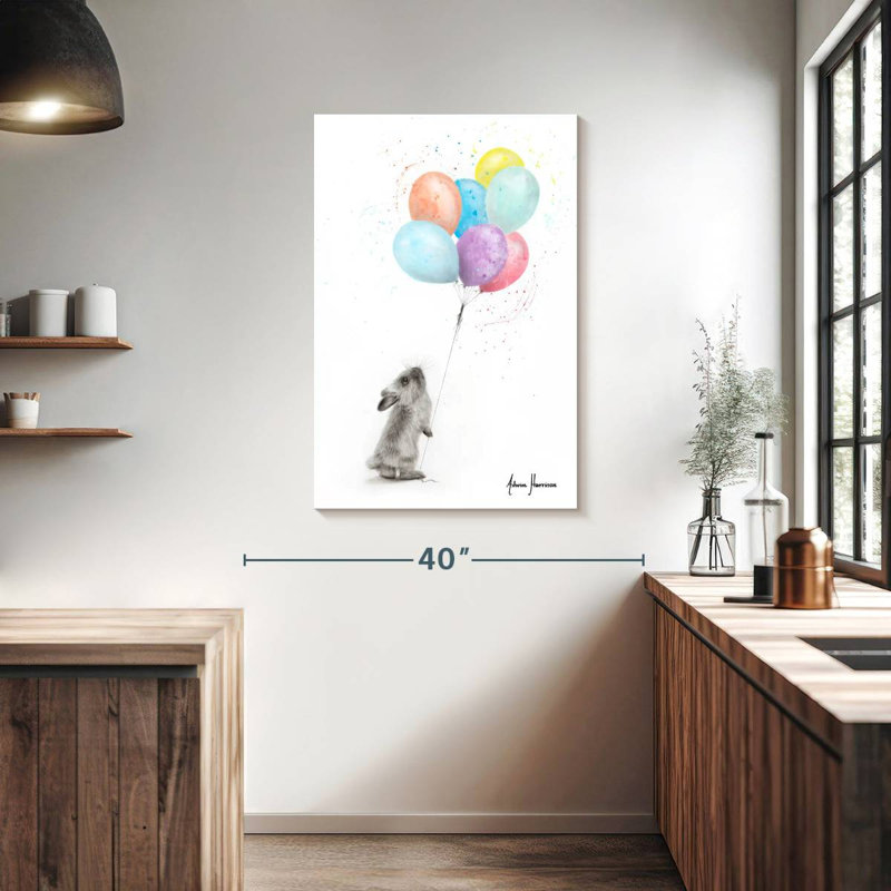 Brampt le lapin et les ballons, H 39 po x l 26 po