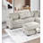 Wide Welt Corduroy Sectional Sofa Reversible Chaise Sofa W Usb Storage Ottoman Upholstered Couch Pillows 3Pc Set-459356394