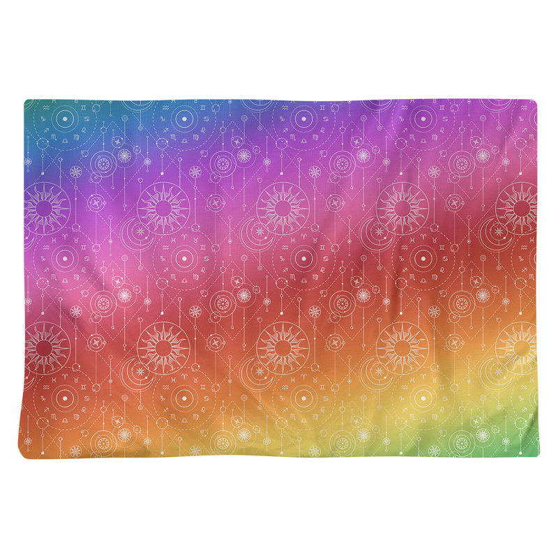 Napperon 18 "astrologie, Noir / Rouge / Blanc