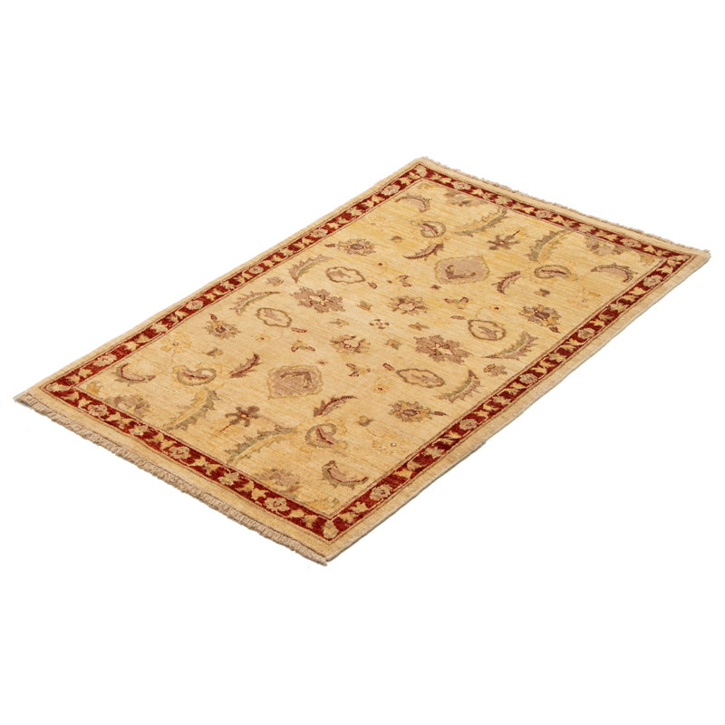 Tapis beige Peshawar Oushak 3 pi 1 po x 5 pi 1 po
