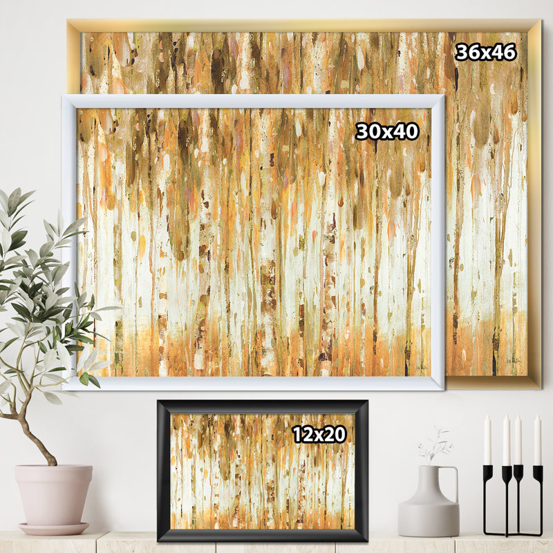 «The Forest I Fall Crop», reproduction d'art sur toile, Cadre blanc, H 30 po x l 40 po x P 1,5 po