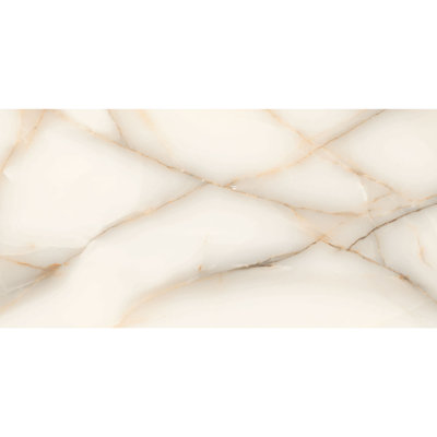 Onix Crema 24" X 48" Porcelain Marble Look Wall & Floor Matt Tile
