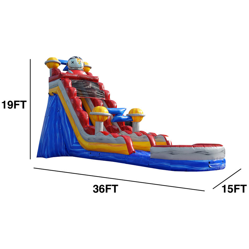 Astronaut 15' X 36' Inflatable Water Slide With Air Blower