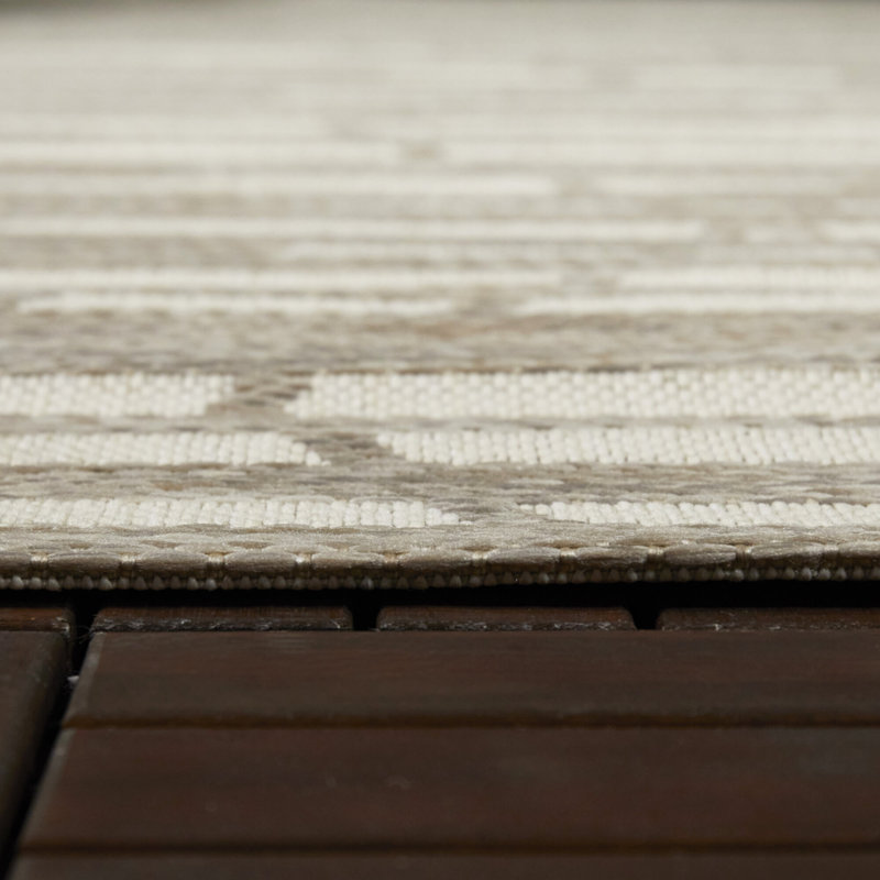 Tapis intérieur / extérieur brun clair Warrick, Rectangle 7 pi 10 po x 10 pi