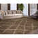 Wool Geometric Area Rug in Brown