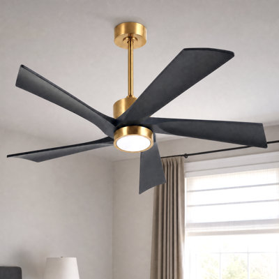 Ventilateur de plafond à DEL 52 po avec lumière à intensité variable et télécommande