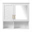 Armoire de toilette 2 en 1, armoire à pharmacie murale de 30 pouces avec tablettes réglables et portes à fermeture douce, miroir haute définition avec rangement pour meuble-lavabo de salle de bain-592126279