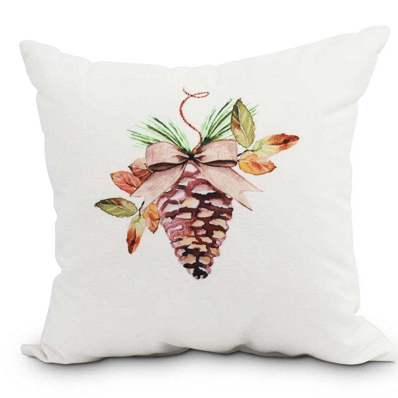Housse et insert de coussin décoratif Winter, 18 po x 18 po, Blanc cassé